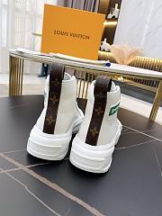 LV SQUAD SNEAKER BOOT WHITE GREEN - 5