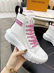 LV SQUAD SNEAKER BOOT WHITE PINK - 3