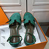 Hermes Oran ankle sandals Green  - 4