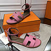 Hermes Oran ankle sandals Pink - 5