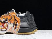 Women's Rhyton Gucci with Tiger print sneaker black - 3