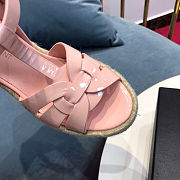 YSL TRIBUTE ESPADRILLES WEDGE PINK - 5