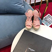 YSL TRIBUTE ESPADRILLES WEDGE PINK - 2