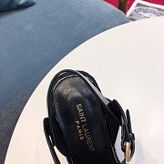 YSL TRIBUTE ESPADRILLES WEDGE FULL BLACK - 6