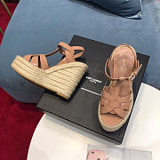 YSL TRIBUTE ESPADRILLES WEDGE AMBER - 6