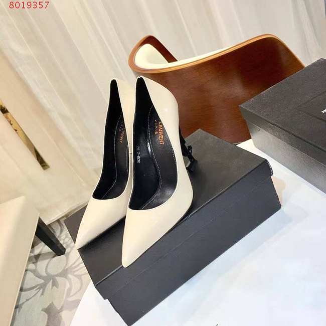 YSL SIGNATURE WHITE HEEL - 1