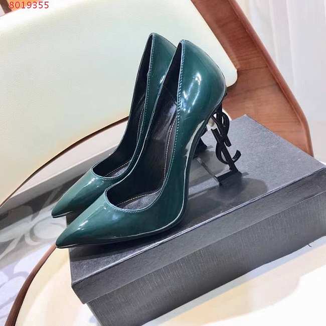 YSL SIGNATURE DARK GREEN HEEL - 1