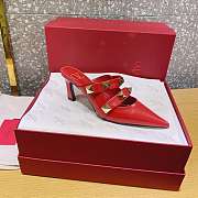 ROMAN STUD MULE IN CALFSKIN ROSSO VALENTINO 65 MM - 5