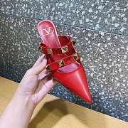 ROMAN STUD MULE IN CALFSKIN ROSSO VALENTINO 65 MM - 2