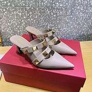 ROMAN STUD MULE IN CALFSKIN ROSE QUARTZ 65 MM - 1