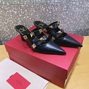 ROMAN STUD MULE IN CALFSKIN BLACK 65 MM - 3