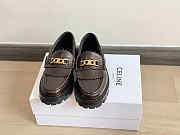 CELINE MARGARET LOAFER WITH TRIOMPHE CHAIN IN POLISHE BULL - 4