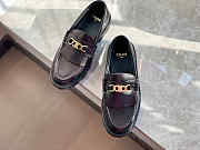 CELINE MARGARET LOAFER WITH TRIOMPHE CHAIN IN POLISHE BULL - 5