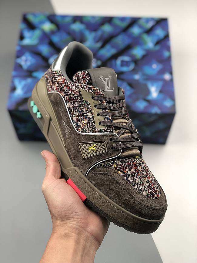 LV TRAINER SNEAKER BROWN - 1