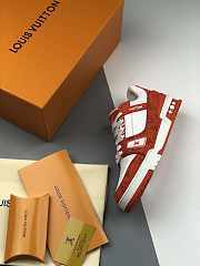 LV TRAINER SNEAKER ORANGE WHITE - 6