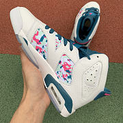 Jordan 6 Retro White Laser Fuchsia Green Abyss (GS) 543390 153 - 2