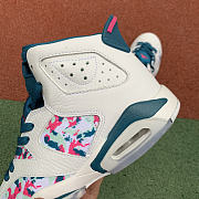 Jordan 6 Retro White Laser Fuchsia Green Abyss (GS) 543390 153 - 5