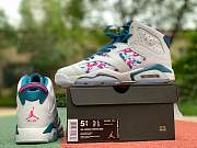 Jordan 6 Retro White Laser Fuchsia Green Abyss (GS) 543390 153 - 6