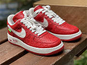 Louis Vuitton x Nike Air Force 1 Red - 1