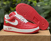 Louis Vuitton x Nike Air Force 1 Red - 4