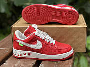 Louis Vuitton x Nike Air Force 1 Red - 6