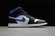 Jordan 1 Mid White Black Racer Blue 554724-140 - 6