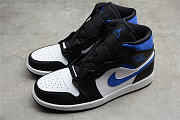 Jordan 1 Mid White Black Racer Blue 554724-140 - 2