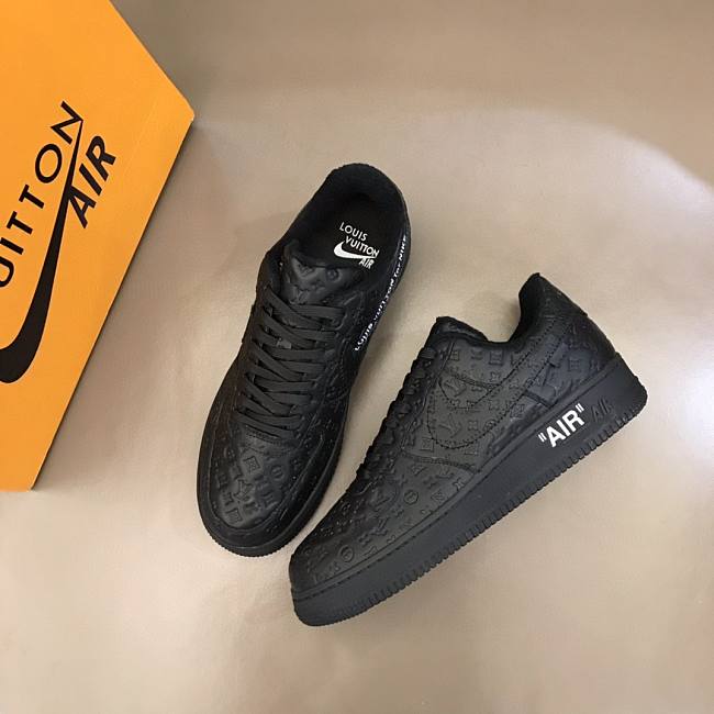 Louis Vuitton x Nike Air Force 1 Black  - 1