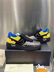 Louis Vuitton x Nike Air Force 1 Blue Yellow  - 3