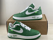 Louis Vuitton x Nike Air Force 1 Green  - 1