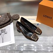 Louis Vuitton LV Women Madeleine Slingback Pump in Patent Monogram Canvas-Brown - 5