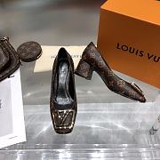 Louis Vuitton LV Women Madeleine Slingback Pump in Patent Monogram Canvas-Brown - 3