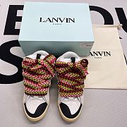 Lanvin Leather Curb White Black  - 5