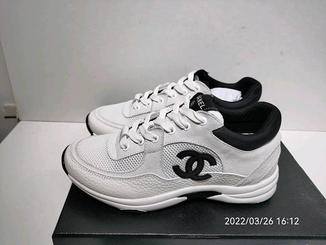 Chanel  Low Sneakers Logo Chanel Black & White  - 1