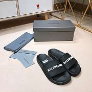 Balenciaga Pool Slide Sandal Black White - 2