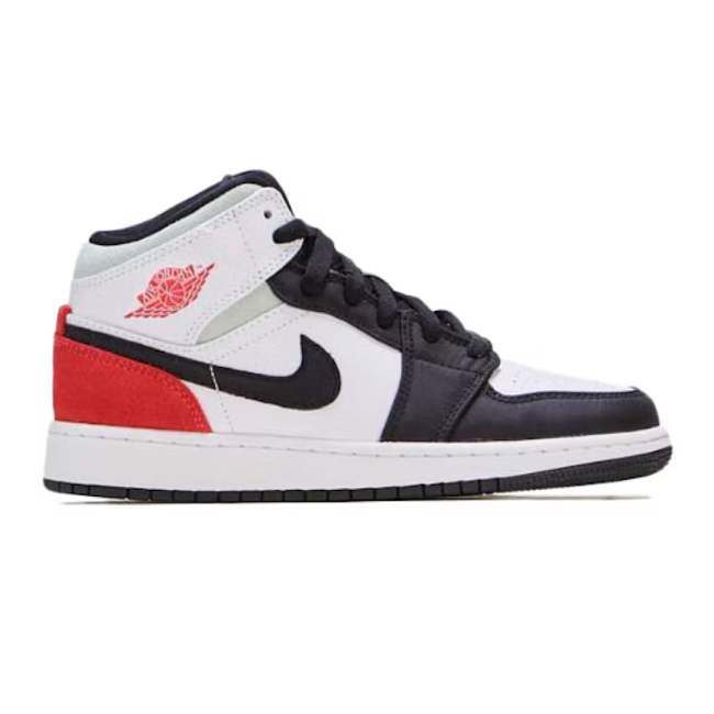 Air Jordan 1 Mid SE White Black Red Spruce BQ6931-100  - 1