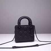 Dior Lady Mini Lambskin Bag Matte Black 24cm - 1