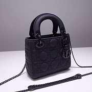 Dior Lady Mini Lambskin Bag Matte Black 24cm - 2