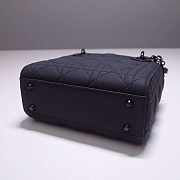 Dior Lady Mini Lambskin Bag Matte Black 24cm - 3