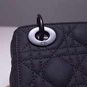 Dior Lady Mini Lambskin Bag Matte Black 24cm - 5