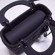 Dior Lady Mini Lambskin Bag Matte Black 24cm - 6