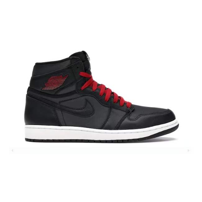 Air Jordan 1 Retro High Black Satin Gym Red - 1