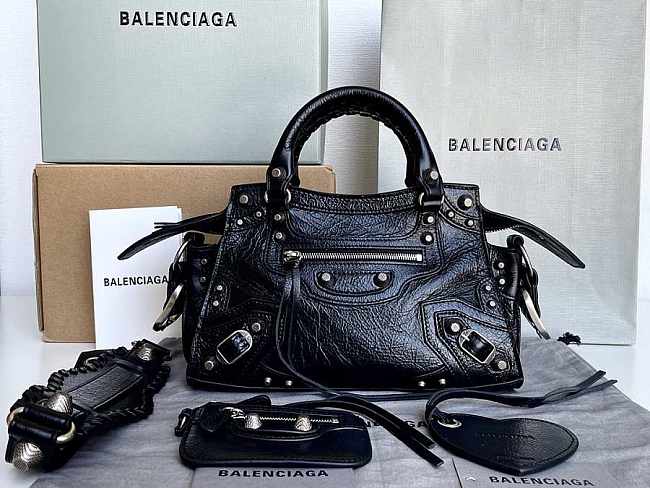 Balenciaga black cagole XS handle bag - 1