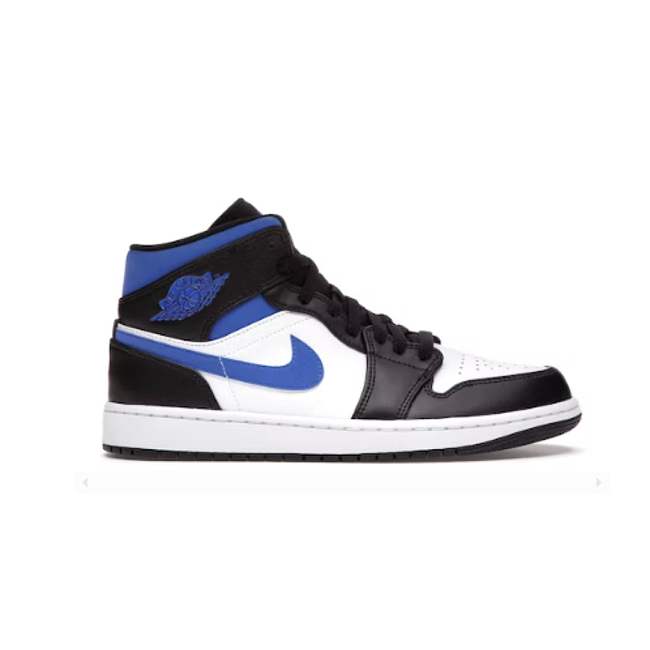 Jordan 1 Mid White Black Racer Blue 554724-140 - 1