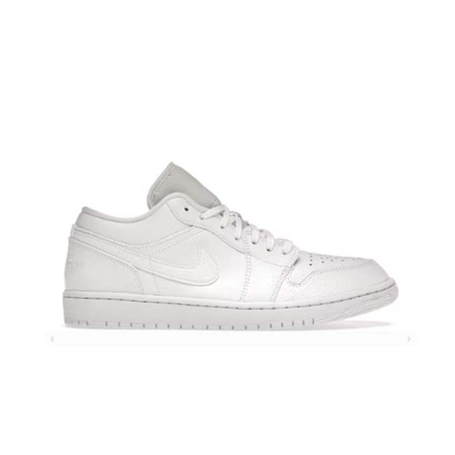 Air Jordan 1 Low Triple White Tumbled Leather 553558-130 - 1