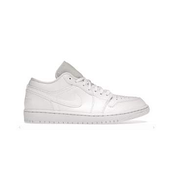 Air Jordan 1 Low Triple White Tumbled Leather 553558-130