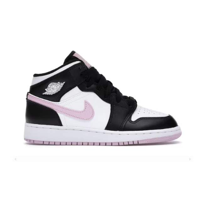 Jordan 1 Mid White Black Light Arctic Pink  - 1