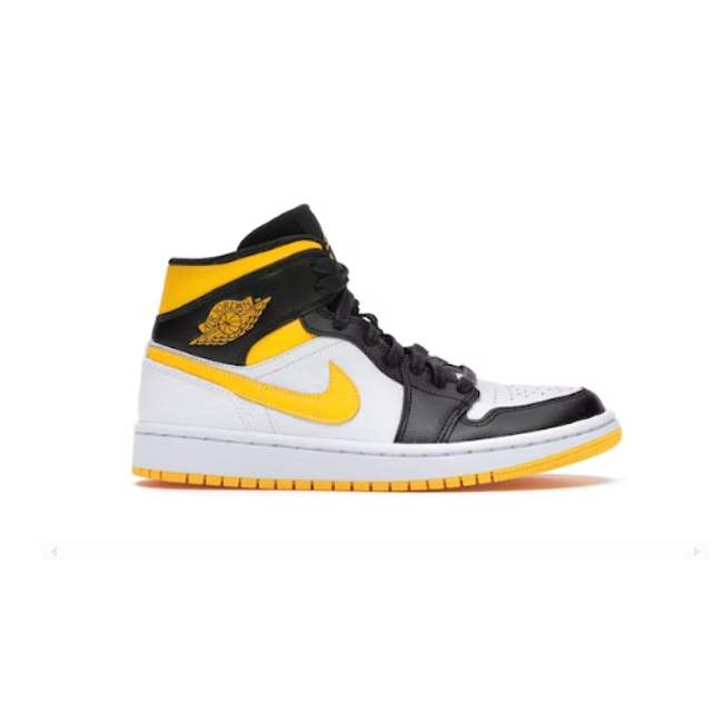 Air Jordan 1 Mid Laser Yellow Black  CV5276-107 - 1