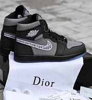 Air Jordan 1 High Dior Black Grey  - 2