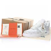 Louis Vuitton Nike Air Force 1 Low By Virgil Abloh Grey White LD4631-201 - 2